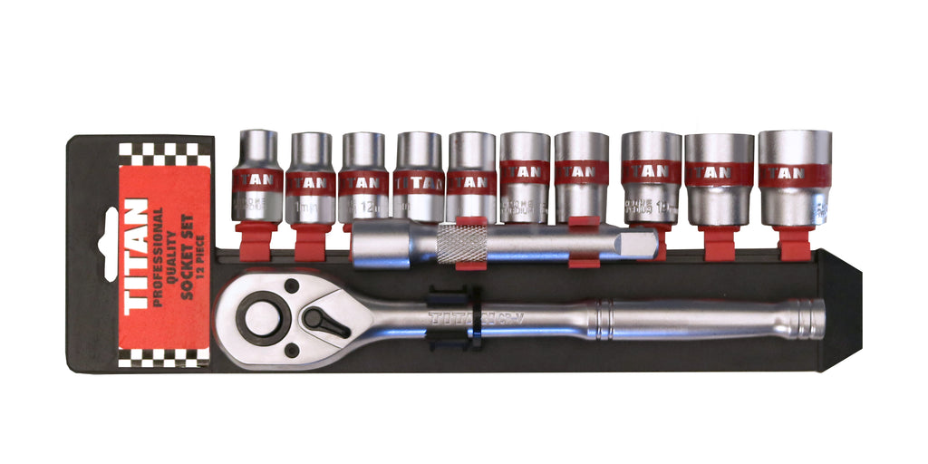 SOCKET SET 12 PC 1/2 DRIVE TITAN – Hinterland