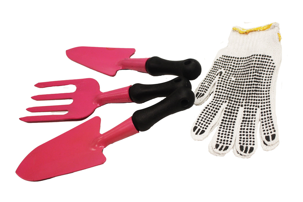 GARDEN TOOL SET 4 PIECE PINK MTS – Hinterland