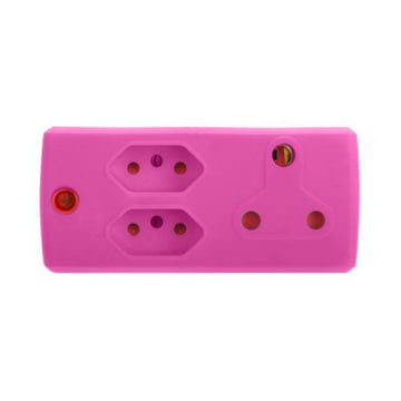 ADAPTOR 1X16A + 2X3PIN PINK ELECTRICMATE