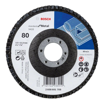 FLAP DISC METAL 115MM 80 STRAIGHT BOSCH