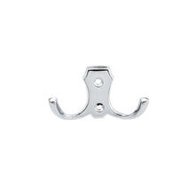 DOUBLE ROBE HOOK CHROME PLATED MACKIE