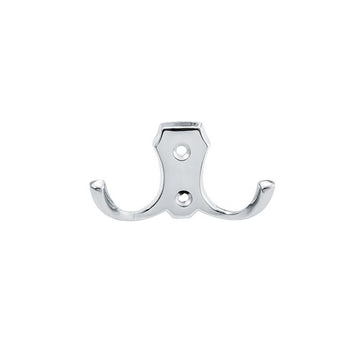 DOUBLE ROBE HOOK CHROME PLATED MACKIE