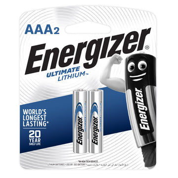 ENERGIZER BATTERY LITHIUM ULTI AAA 2PK Default Title