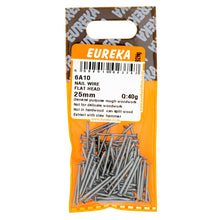 NAIL WIRE FLAT HEAD 25MM Q:40G EUREKA Default Title