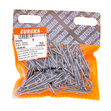 NAIL WIRE FLAT HEAD 40MM Q:200G EUREKA Default Title