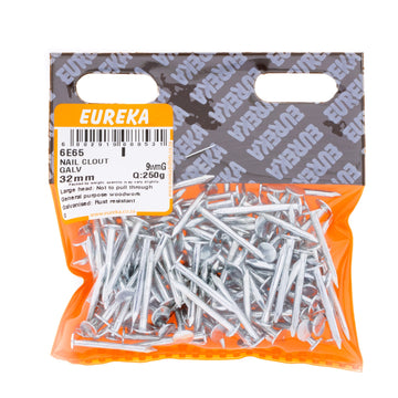 NAIL CLOUT GALV 32MM Q:250G EUREKA Default Title