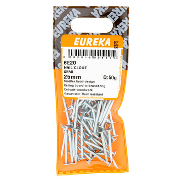 NAIL CLOUT SEMI 25MM Q:50G EUREKA Default Title