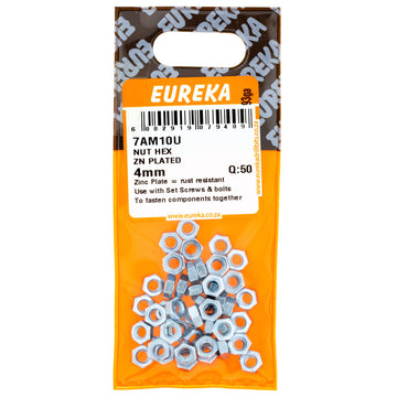 NUT HEX GALV 4MM Q:50 EUREKA Default Title
