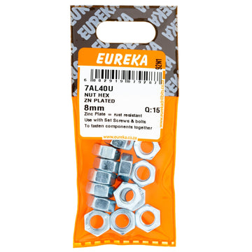 NUT HEX GALV 8MM Q:105 EUREKA Default Title