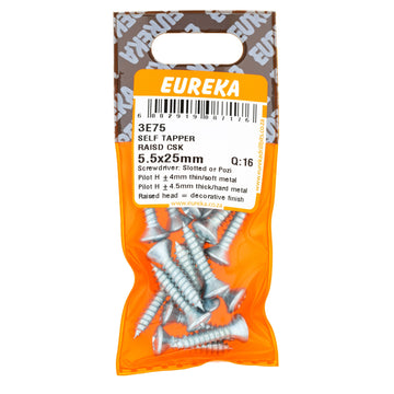 SCREW S/TAPPER RSD CSK  5.5X25MM EUREKA Default Title