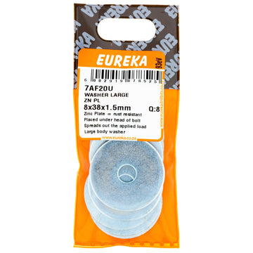 WASHER FLAT BODY 8X38X1.5MM Q:8 EUREKA Default Title