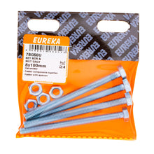 HEX SCREW&NUT GALV 8X100MM Q:4 EUREKA Default Title