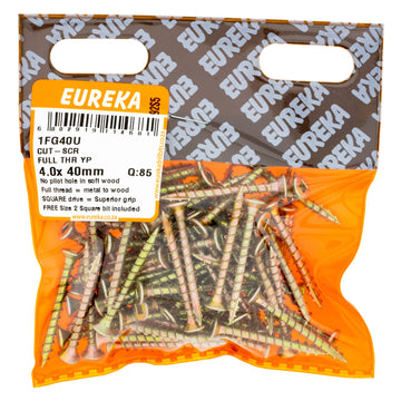CUT SCREW FULL THD 4X40MM Q:85 EUREKA Default Title