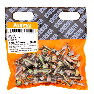 SCREW HEX T CRSE 5.5X16MM Q:60 EUREKA Default Title