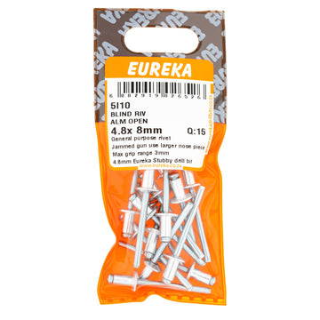 BLIND RIV ALM OPEN 4.8X8MM Q:15 EUREKA Default Title