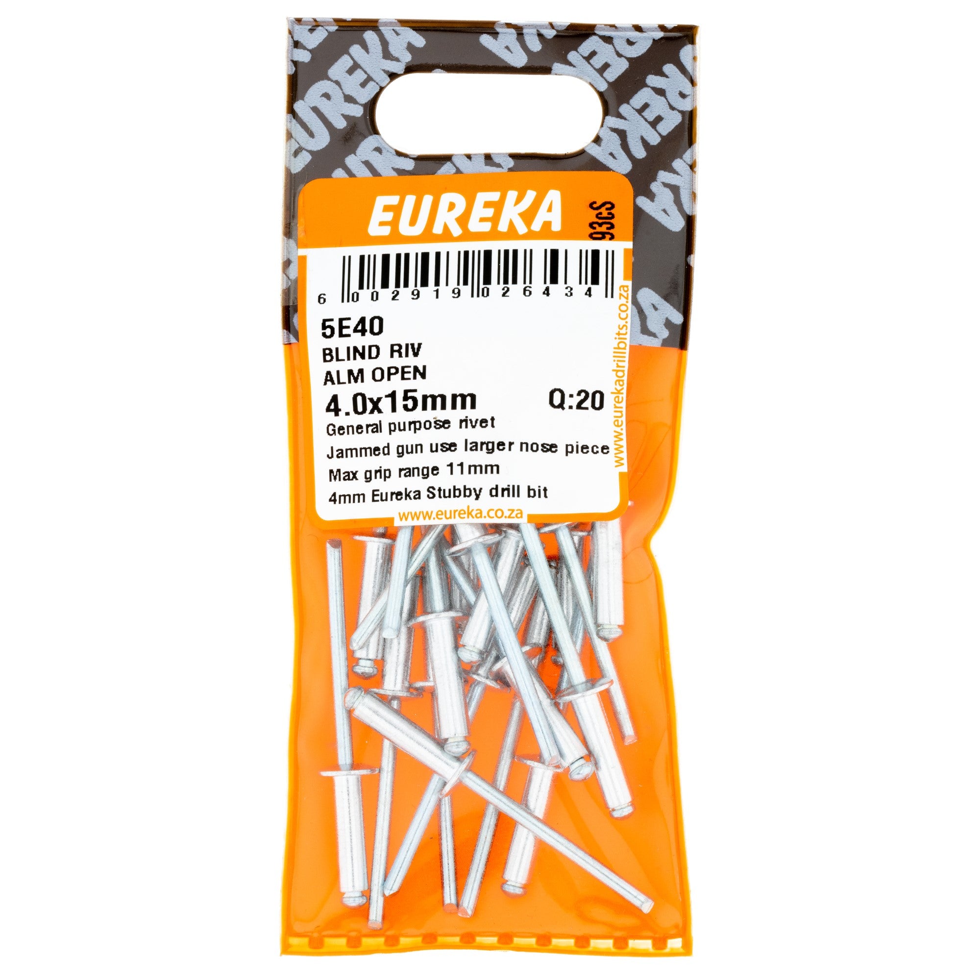 BLIND RIV ALM OPEN 4.0X15MM 5E40 EUREKA – Hinterland