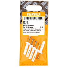 NAIL & WHT RIMMED 5X25MM Q:6 EUREKA Default Title