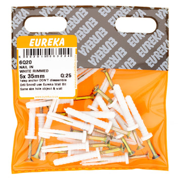 NAIL & WHT RIMMED 5X35MM Q:25 EUREKA Default Title