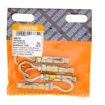 EXPANSION BOLT & HOOK 6X45MM Q:4 EUREKA Default Title