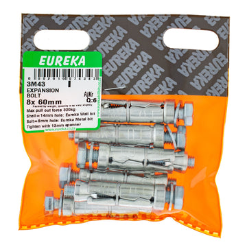 EXPANSION BOLT 14MM 8X60MM Q:6 EUREKA Default Title