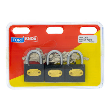 PADLOCK IRON 38MM Q:3 F/KNOX Default Title