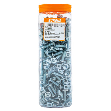 GUTTER BOLT & NUT 6X20MM Q:300 EUREKA Default Title