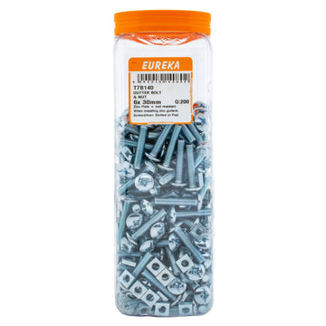 GUTTER BOLT & NUT 6X30MM Q:200 EUREKA Default Title