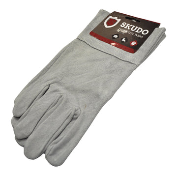 GLOVE LEATHER CHROME CUFF  50MM SKUDO Default Title