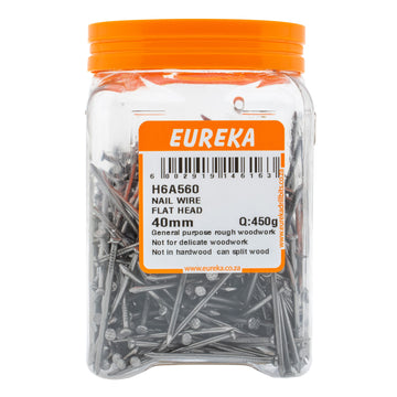 NAIL WIRE FLAT HEAD 40MM Q:450G EUREKA Default Title