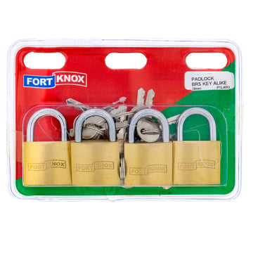 PADLOCK BRASS K/A 38MM Q:4 F/KNOX Default Title