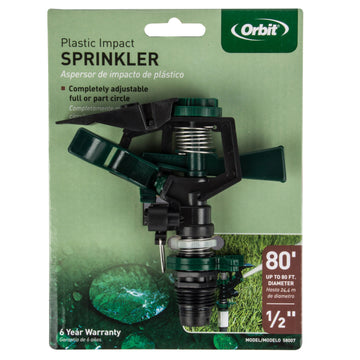 ORBIT SPRINKLER IMPACT PLAS ADJ 1/2INCH Default Title