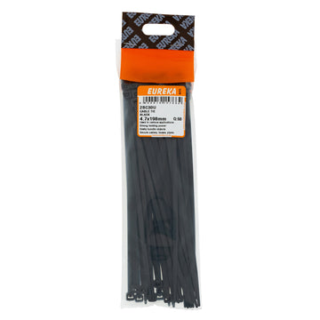 CABLE TIES BLACK 4.7X200MM Q:50 EUREKA Default Title