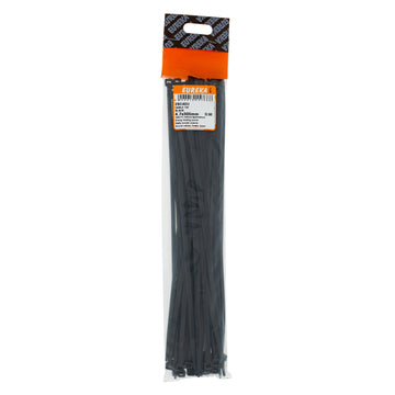 CABLE TIES BLACK 4.7X300MM Q:50 EUREKA Default Title