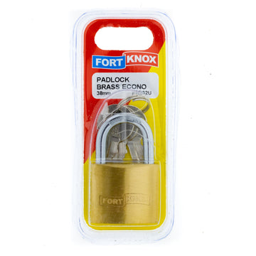 PADLOCK BRASS ECONO 38MM  Q:1 F/KNOX Default Title