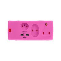 SHUCKO+USB+1X16A+1X5A PINK ELECTRICMATE Default Title