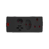SHUCKO+USB+1X16A+1X5A BLACK ELECTRICMATE Default Title
