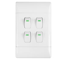 LIGHT SWITCH 4L 1WAY 4X2 WHT CBI Default Title