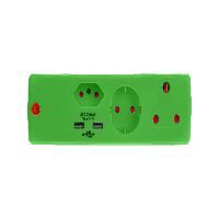 SHUCKO+USB+1X16A+1X5A GREEN ELECTRICMATE Default Title