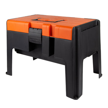 BIG JIM STEP STOOL TOOLBOX ORANGE Default Title