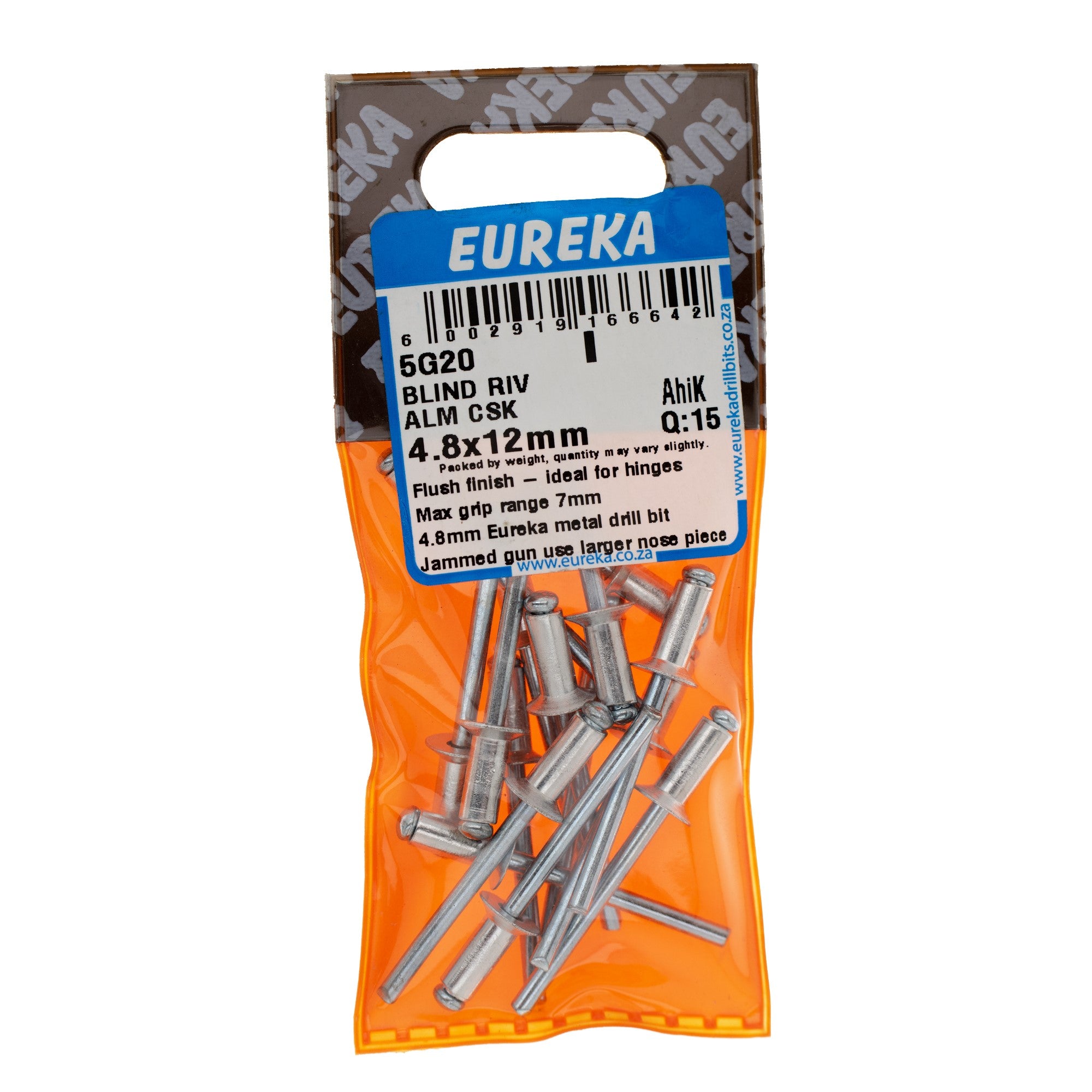 BLIND RIV ALM CSK 4.8X12MM Q:15 EUREKA – Hinterland