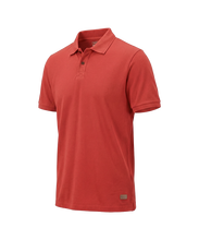 Men Golf Shirt Luangwa Stretch Rust Wood, Salty Bushwear, Hinterland