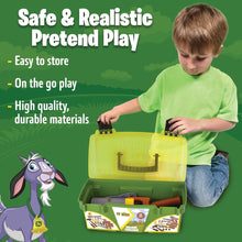 TOY TOOL BOX WITH TOOLS JOHN DEERE