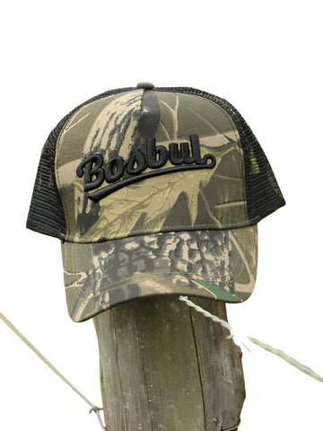 CAMO THORN BLACK TRUCKER CAP 3D BOSBUL