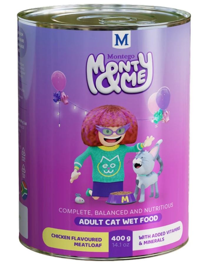 CAT FOOD WET CHICKEN MEATLOAF 400G MONTY & ME – Hinterland