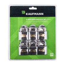 KAUFMANN STEEL LOCK SET 6 PC 40MM
