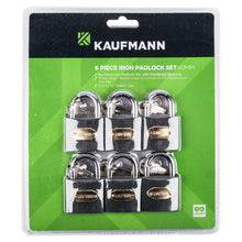 KAUFMANN STEEL LOCK SET 6 PC 30MM