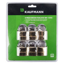 KAUFMANN BRASS LOCK SET 6 PC 30MM
