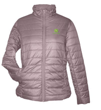 LADIES PUFFER JACKET DUSTY PINK  JOHN DEERE