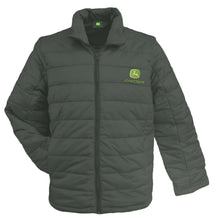 MENS DARK OLIVE PUFFER JOHN DEERE