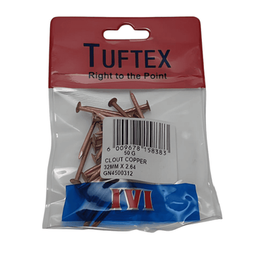 NAIL CLOUT ALUMINIUM 32MMX50G P/P TUFTEX